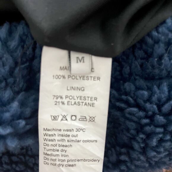 Le Pere Woods Quarter Zip Sherpa Pullover, Color Redbud Pink & Navy - Picture 7 of 7